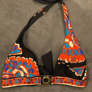 📌 2 for $25📌 Trina Turk Women’s Halter Swimsuit Bikini w/ Gold Accent Size 6